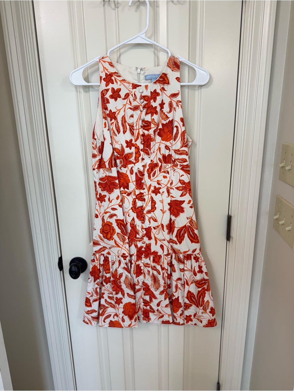Antonio Melani dress - White with Orange Floral Print
